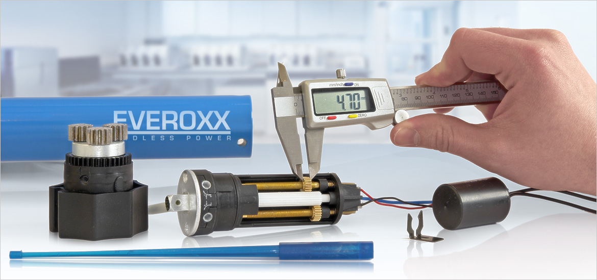 Kontrolle der mechanischen Endpunktabschaltung eines EVEROXX-Rohrmotors
